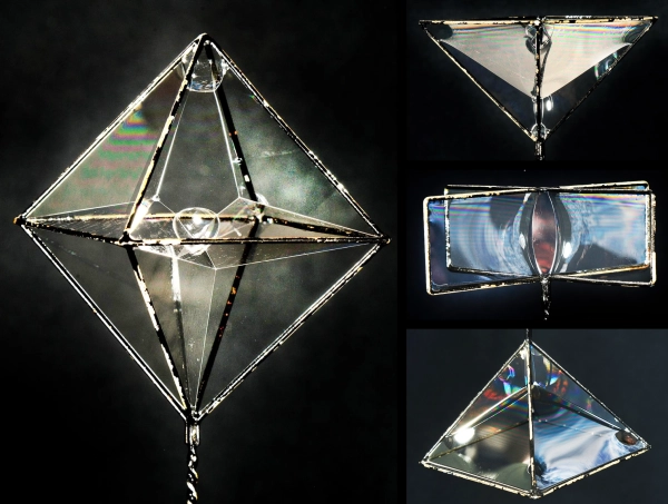 Новые доказательства сингулярностей мыльной пленки 2 Четыре фотографии мыльных пленок.