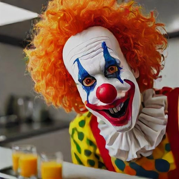Страшное лицо клоуна