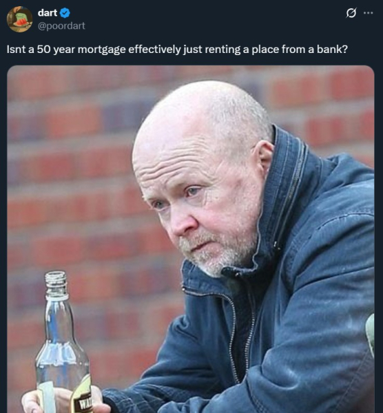 В англоязычном финтвите нервно считают размер переплаты банку за 50 лет под 7% годовых и задают неудобные вопросы