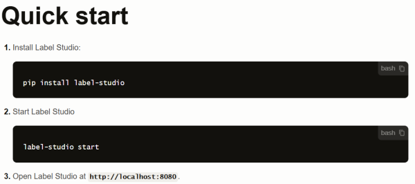 Рисунок 4. Метод установки Label Studio Рисунок 4. Метод установки Label Studio