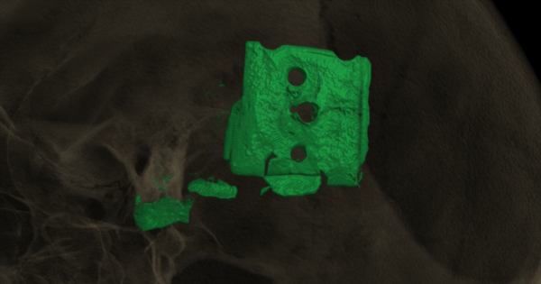 Деталь латунной бляхи