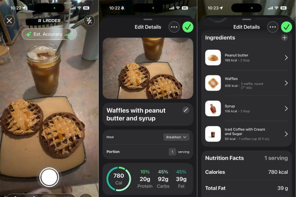 Скриншот функции питания Ladder AI