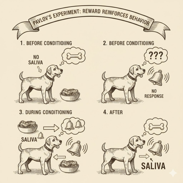 Глубокое обучение с подкреплением: от 0 до 100 2 Классический эксперимент Павлова по обусловливанию