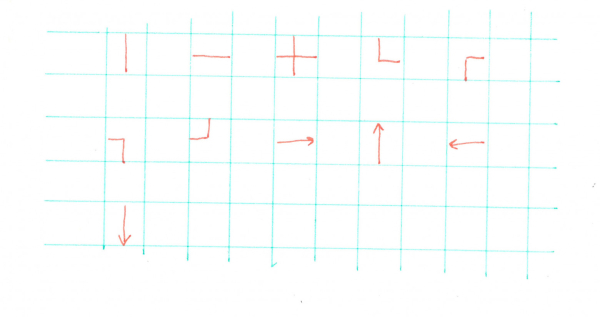 символы из которых можно строить линии