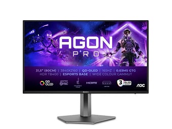 AOC показала сразу пять мониторов AGON PRO на матрице QD-OLED AOC показала сразу пять мониторов AGON PRO на матрице QD-OLED