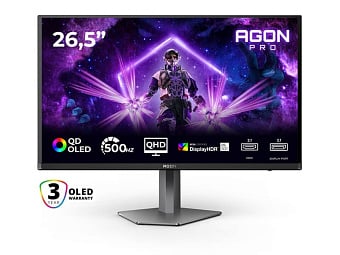 AOC показала сразу пять мониторов AGON PRO на матрице QD-OLED AOC показала сразу пять мониторов AGON PRO на матрице QD-OLED