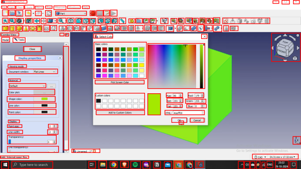 Пример интерфейса FreeCAD Пример интерфейса FreeCAD