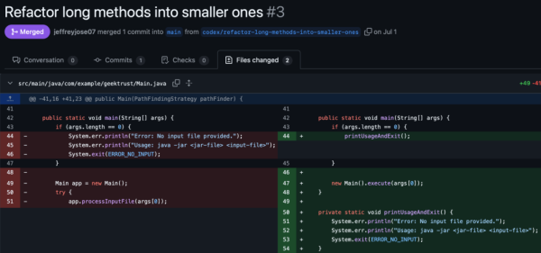 Разбиение длинного метода на вспомогательные методы для повышения читаемости и уменьшения сложности. Разбиение длинного метода на вспомогательные методы для повышения читаемости и уменьшения сложности.