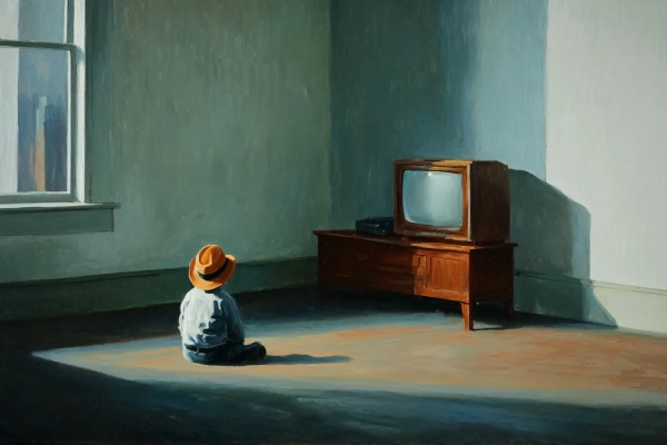 ИИ-картина «Картина Эдварда Хоппера 1950-х годов об одиночестве» ИИ-картина «Картина Эдварда Хоппера 1950-х годов об одиночестве»