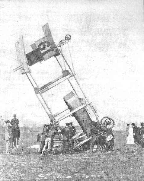 Авария самолета Луи Бреге (позже основавшего Air France), обошлось без трагедии