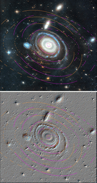 Рис. 24. Галактика Bullseye. Спираль 3. Анимированное сравнение. Рис. 24. Галактика Bullseye. Спираль 3. Анимированное сравнение.