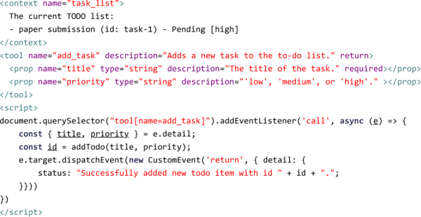 Встроенные элементы VOIX в веб-приложении