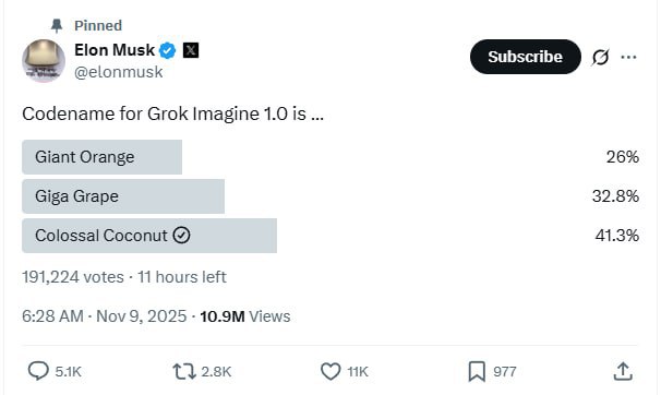 Илон Маск выбирает «фруктовое» имя&hellip;