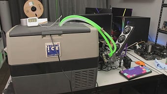 Походный холодильник и шунт-моддинг повышают частоту GeForce RTX 5050 до 3468 MHz Походный холодильник и шунт-моддинг повышают частоту GeForce RTX 5050 до 3468 MHz