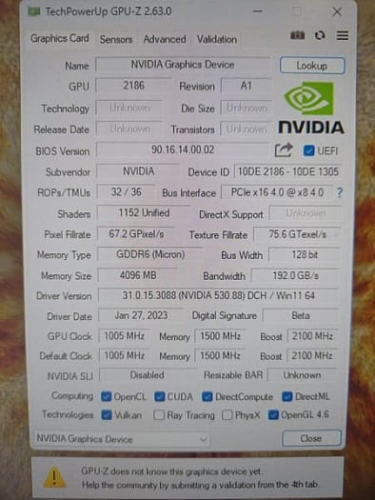 Прототип GeForce GTX 1650 SUPER включает 1152 CUDA-ядра и PCIe 4.0