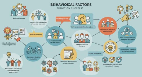 Инфографика о влиянии поведенческих факторов на успех продвижения.