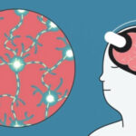 Иллюстрация нейронов мозга, работа мозга, активность нейронов, связь и мышление.