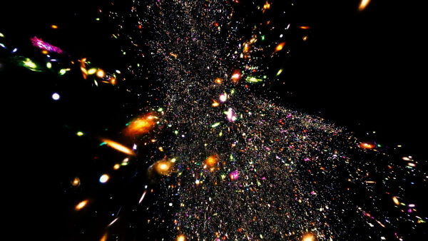 Космическая галактика: светящиеся звезды и туманности в глубоком космосе.