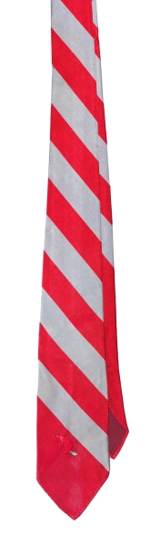 школьный галстук в красную и серую полоску