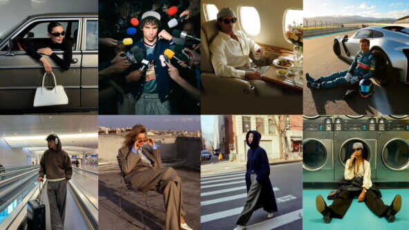 Коллаж из фотографий, изображающих роскошную жизнь: машина, самолёт, суперкар, аэропорт.