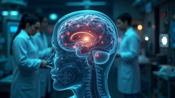 Визуализация мозга в лаборатории, нейронауки, медицинские исследования.