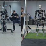 Тестирование робота в лаборатории; инженеры готовят его к экспериментам на разных поверхностях.