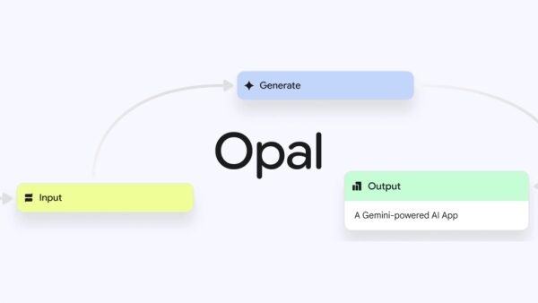 Схема работы Opal: ввод, генерация, вывод — приложение на базе Gemini.