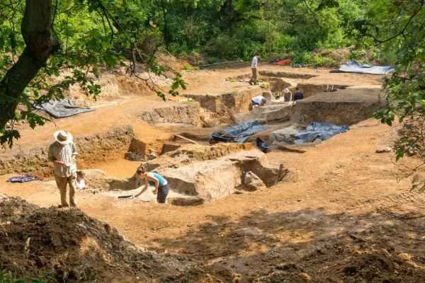 Согласно данным, опубликованным на этой неделе в журнале Nature, преднамеренное разведение огня людьми в Великобритании может датироваться более чем 400 000 лет назад. Обнаружение обожженных отложений, раскаленных кремневых топоров и кусков пирита — камня, используемого для получения искр для розжига трута — в заброшенном глиняном карьере на востоке Англии предполагает, что люди на этом месте умели разводить и поддерживать огонь. Эти находки предшествуют предыдущим свидетельствам преднамеренного разведения огня примерно на 350 000 лет и указывают на изменение в поведении человека, которое могло способствовать увеличению размера мозга и когнитивных способностей. Раскопки 400 000-летних отложений пруда в Барнхеме, графство Саффолк.