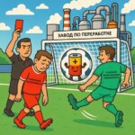 Футбольный матч, переработка отходов, завод, токсичный и нетоксичный растворители.