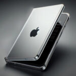 Складной смартфон с логотипом Apple: современный дизайн и инновационные технологии.