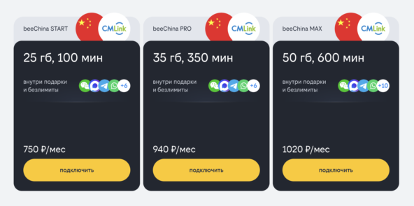 «Билайн» запустил совместный проект с China Mobile: абоненты смогут получать звонки и SMS с китайского номера, а пользоваться интернетом — с российского 2 Скриншот vc.ru