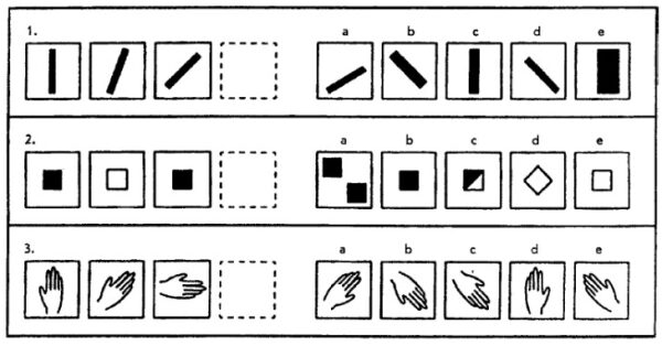 Тест на логику: выберите подходящее изображение для заполнения пустых мест в ряду.