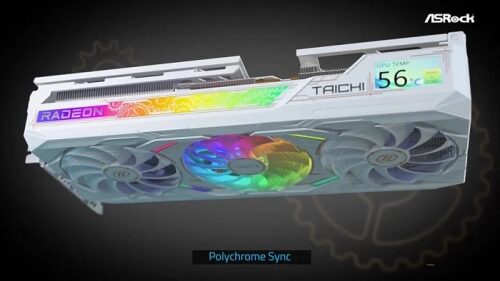 Видеокарта ASRock Radeon Taichi, цветное охлаждение, температура 56 градусов.