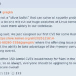 Обсуждение CVE для Rust и Linux ядра, выделены плюсы безопасности и уязвимости.
