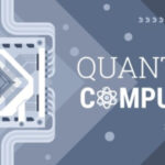 Иллюстрация квантовых вычислений с микросхемой и текстом.