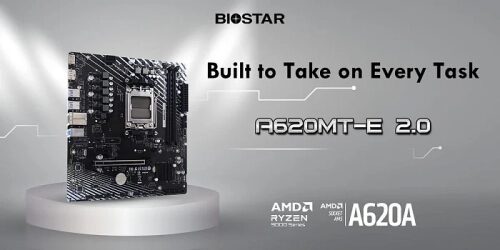 Материнская плата BIOSTAR A620MT-E 2.0 для процессоров AMD Ryzen.