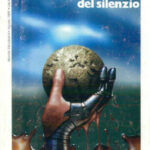 Обложка книги "Il pianeta del silenzio" Станислава Лема с изображением руки, держащей сферу.