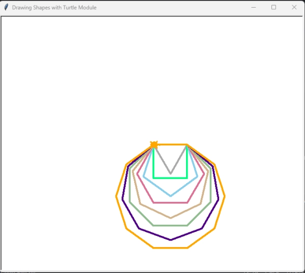 Рисование фигур с помощью модуля Python Turtle 9 e12fdc1a4d7710670610fc280c549d9f