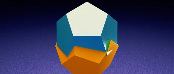 Год в математике 6 Синяя фигура, проходящая сквозь жёлтую версию самой себя.