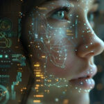 Голографический интерфейс с цифровыми схемами и элементами высоких технологий.