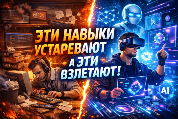 Сравнение устаревающих и современных навыков в программировании и технологиях.