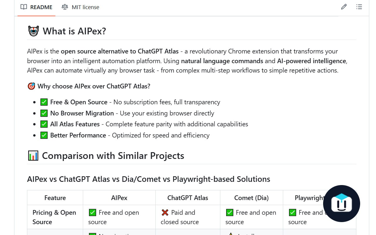 AIPex — бесплатная альтернатива ChatGPT Atlas с открытым кодом Опенсорсное... 6 file 1261.jpg