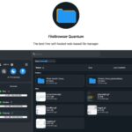 Интерфейс FileBrowser Quantum с файлами и папками в веб-менеджере.