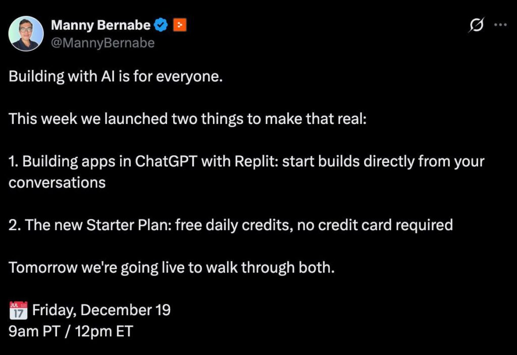 Анонс новых функций ChatGPT и Replit: создание приложений и стартовый план без карты.