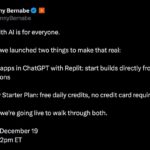 Анонс новых функций ChatGPT и Replit: создание приложений и стартовый план без карты.