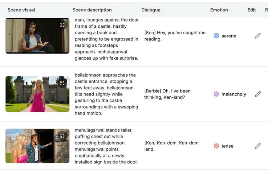 Человек у дверного проема замка с книгой. Женщина в розовом у входа в замок.