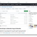 GitHub репозиторий: список сайтов для блокировки через uBlockOrigin и uBlacklist, описание проектов.