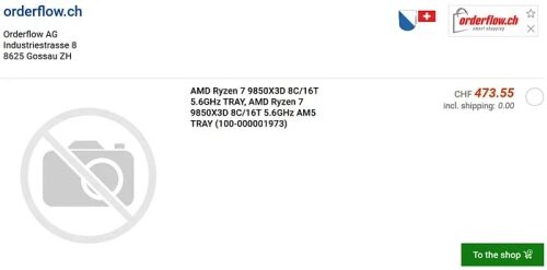 Розничные магазины начали добавлять Ryzen 7 9850X3D в свой ассортимент