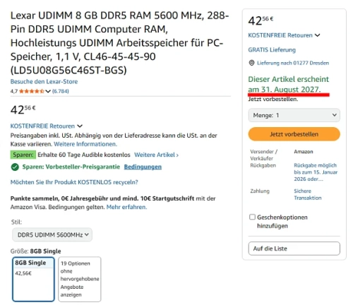Слух: SK hynix прогнозирует дефицит оперативной памяти до 2028 года Слух: SK hynix прогнозирует дефицит оперативной памяти до 2028 года