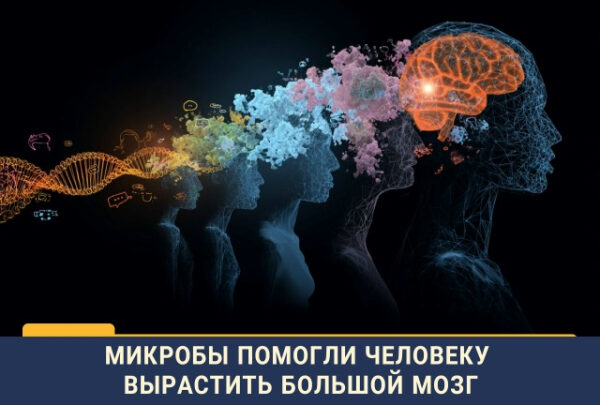 Эволюция мозга человека с помощью микробов и ДНК, связь мозга и микробиома.